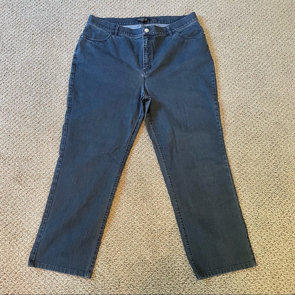 Lafayette 148 NY Thompson High Rise Dark Wash Stretch Denim Blue Jean Women’s 14 - Picture 2 of 15